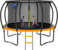 Kiivakii Trampoline 8FT 10FT 12FT 14FT 16FT, Outdoor Trampolines for Kids and Adults, Recreational Trampoline with Enclosure Net & Ladder, Round Trampolines ASTM Approved