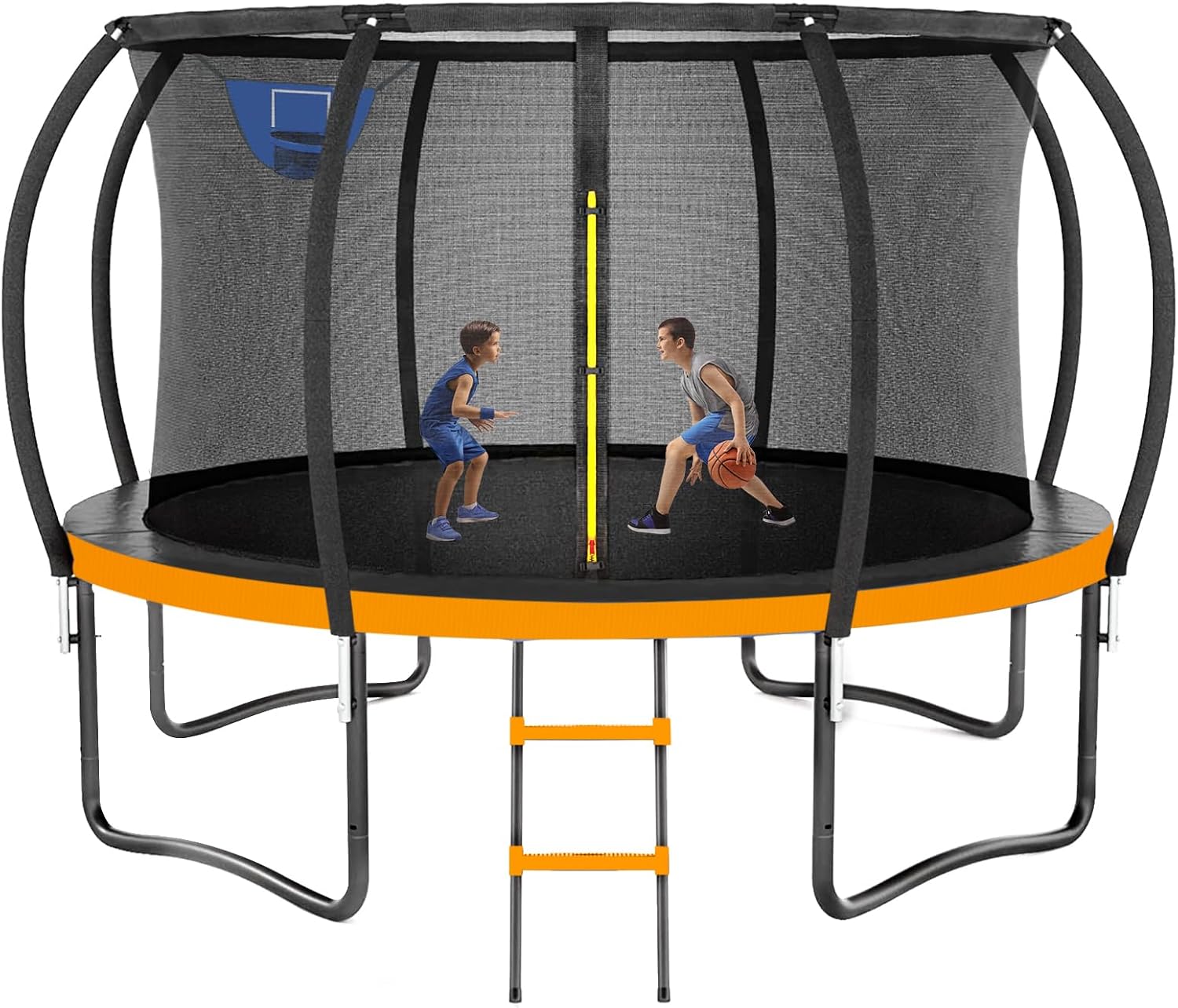 Kiivakii Trampoline 8FT 10FT 12FT 14FT 16FT, Outdoor Trampolines for Kids and Adults, Recreational Trampoline with Enclosure Net & Ladder, Round Trampolines ASTM Approved