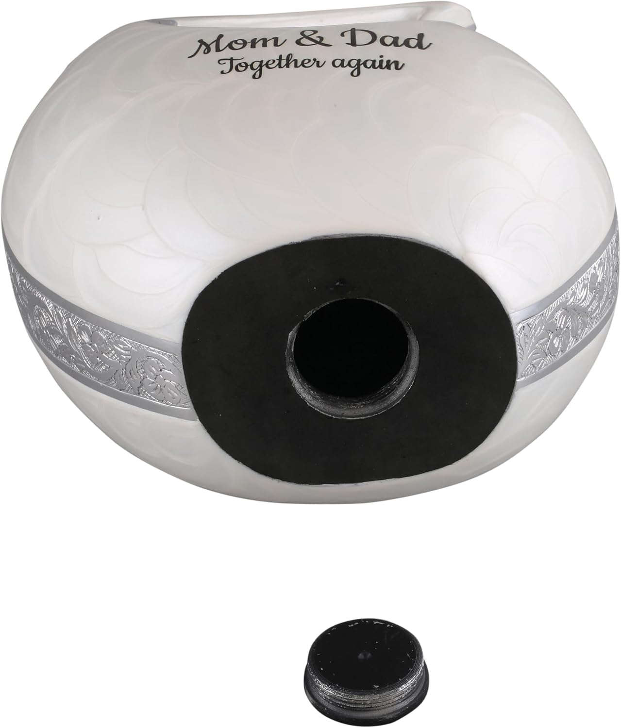 Double Adult/XXL urn for Forever Together Companions - Companion urns for 2 Adults - Teardrop Cremation Keepsake for Human Ash of Adult Man and Female - Includes Velvet Bag, 440 Cu Inch