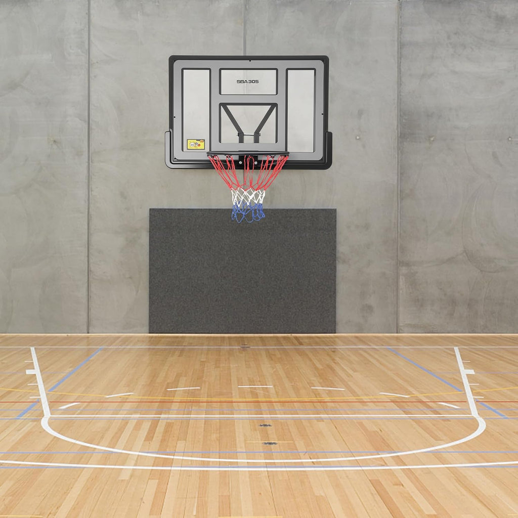 Basketball Backboard and Rim Combo, Indoor Outdoor Pole Mount Basket Ball Hoop with Adjustable Basket Ball Goal PET Backboard, Wall Mounted Basketball Rack & Mounting Bracket Hoop,Over-The-Door Hoops