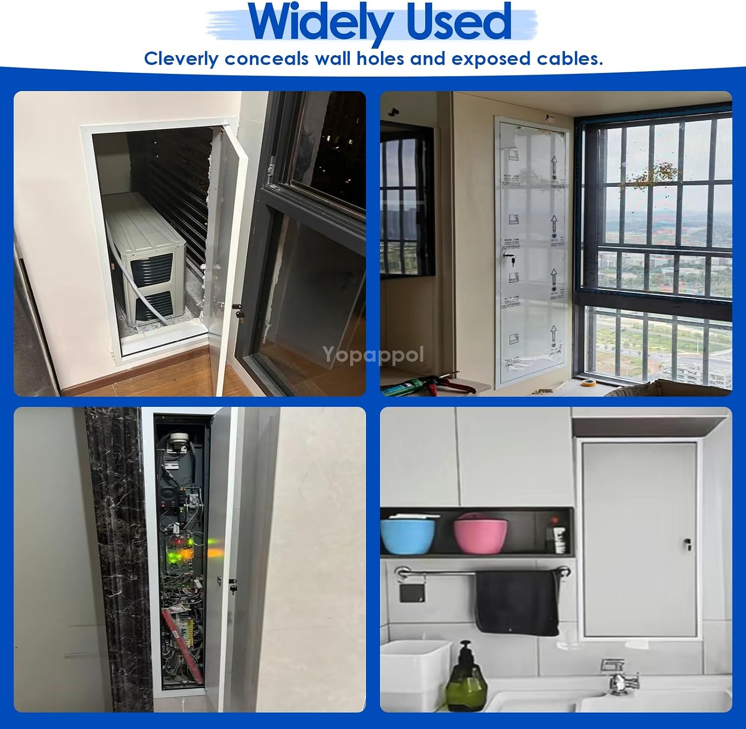 Paintable Access Panel Electrical Plumbing Inspection Door for Wall and Ceiling, Conceals Wires, Meters, Pipes, Aluminum Wall Hatch 36x61cm 61x61cm 81x102cm(20x44in/51x112cm)