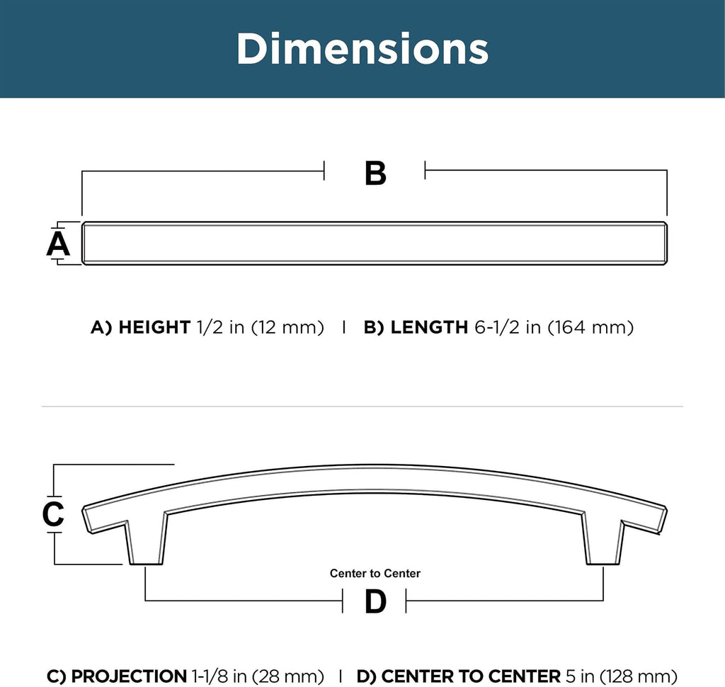 Franklin Brass Pierce (60-Pack) Cabinet Handles 5-1/16' Hole Center Pulls | Deep Bronze Hardware Kitchen Door, Drawers, Dressers, Furniture P29616K-324-B1