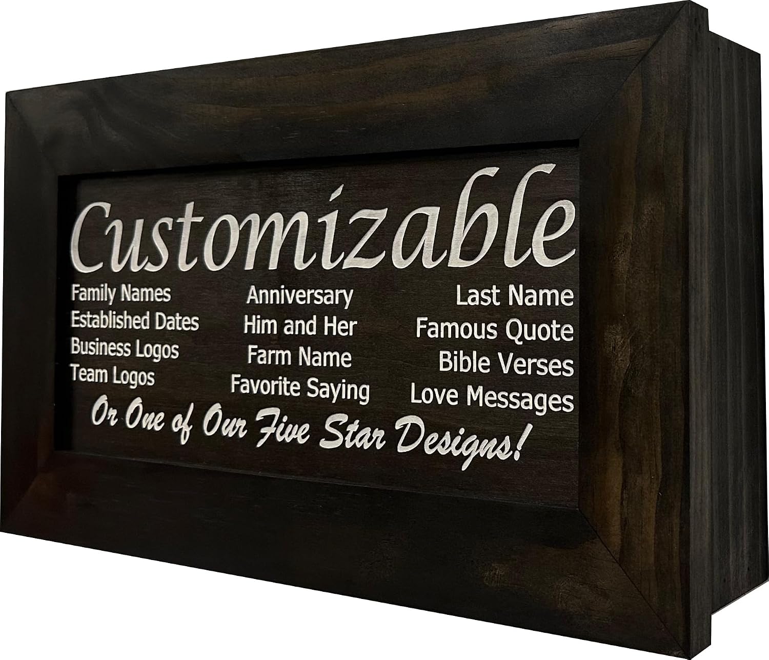 Bellewood Designs Customizable Gun Cabinet Wall Decoration - Personalized Gun Safe To Securely Store Your Gun In Plain Sight