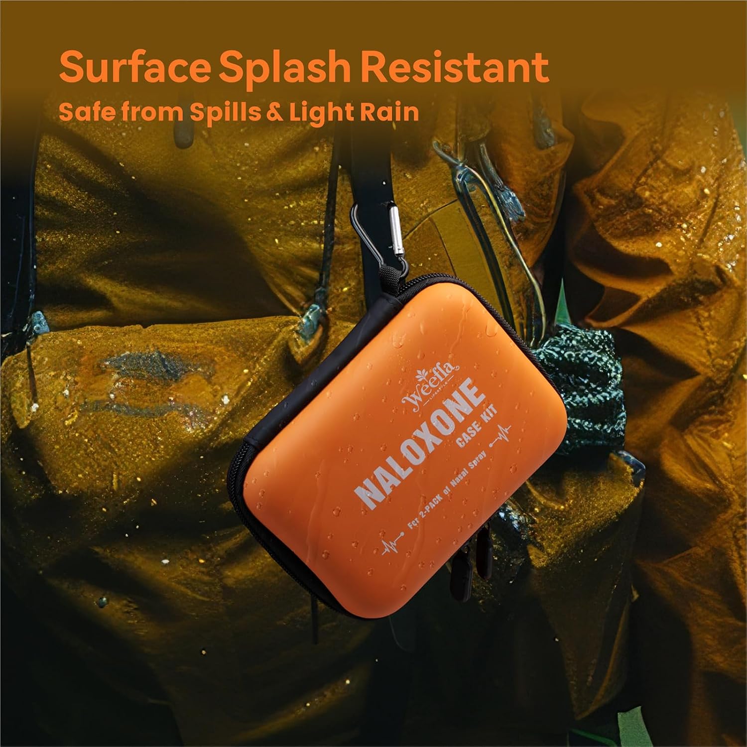 10-Pack Highly Visible Naloxone Carry Case for 2 Nasal Spray, Small | Clearly Labeled, Quick Access, Hard Shell Protection, Easy to Wipe Clean, for First Responders & Law Enforcement