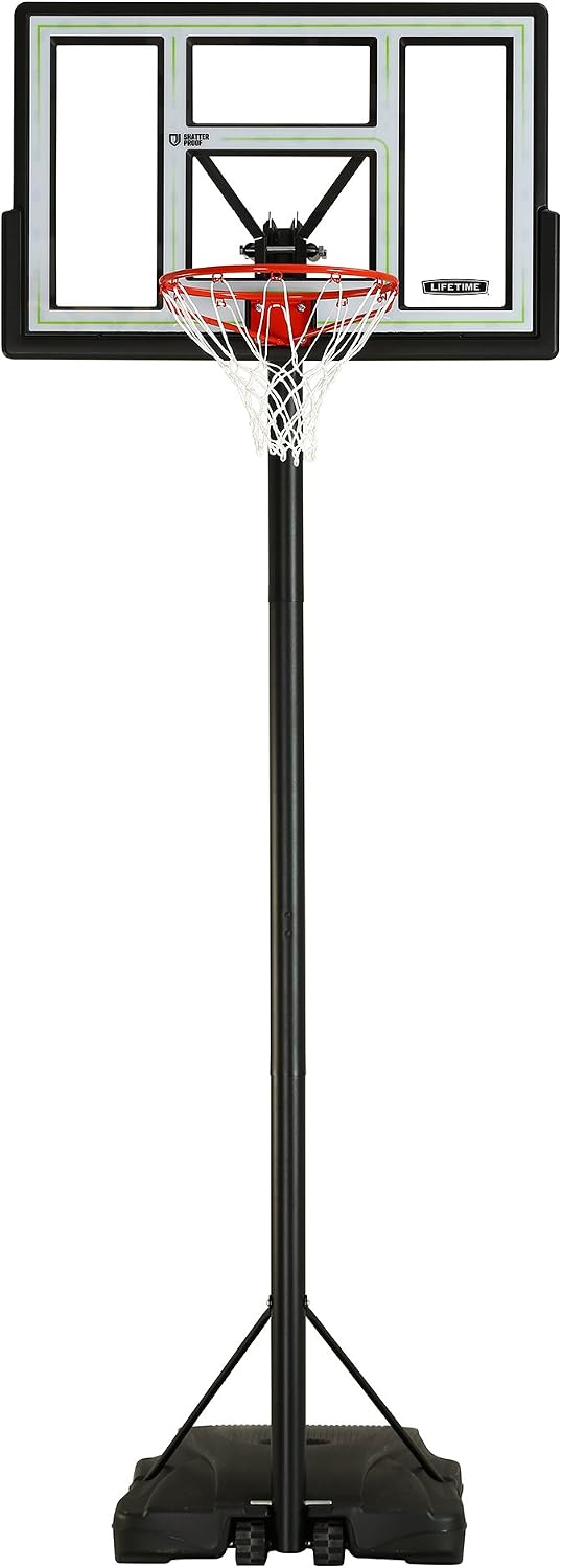 Lifetime Fusion Courtside Portable Basketball System, 46 Inch Backboard
