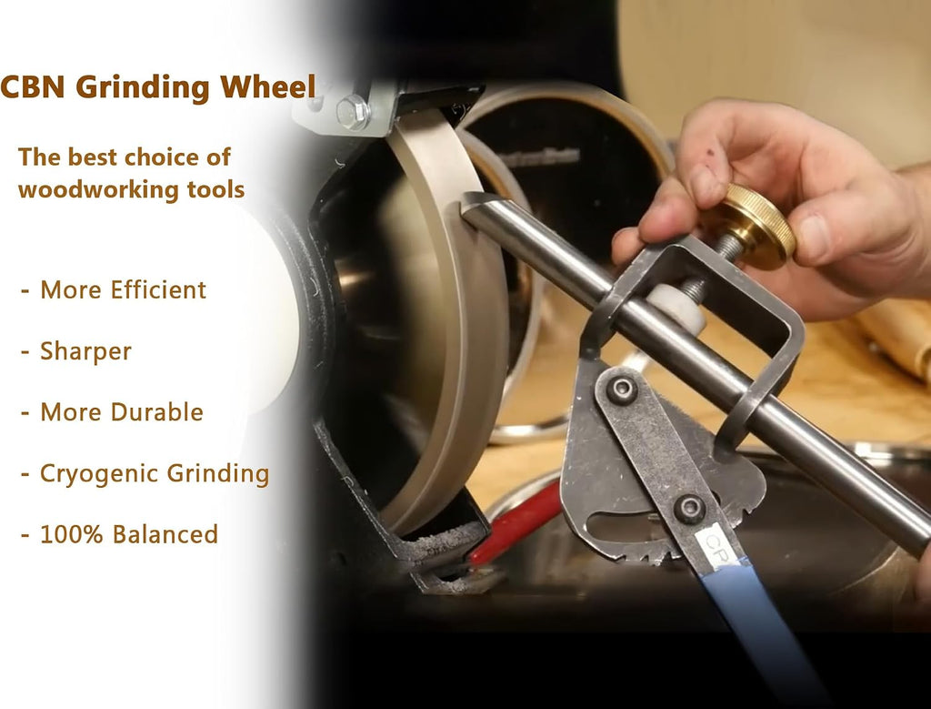 6 inch CBN Grinding Wheel 180 Grit, 6' Dia x 1' Wide x 1/2' Bore （Aluminum Body） for Sharpening High Speed Steel Tools、Woodturning Tools (6'x1')