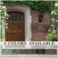 Whitehall Personalized Cast Metal Address plaque - The Penbrook Extra Grande sign. Made in the USA. Display your address Custom house number sign.