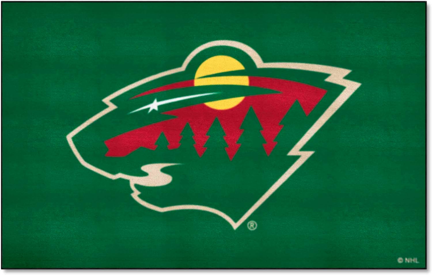 FANMATS 10396 Minnesota Wild Ulti-Mat Rug - 5ft. x 8ft. | Sports Fan Area Rug, Home Decor Rug and Tailgating Mat