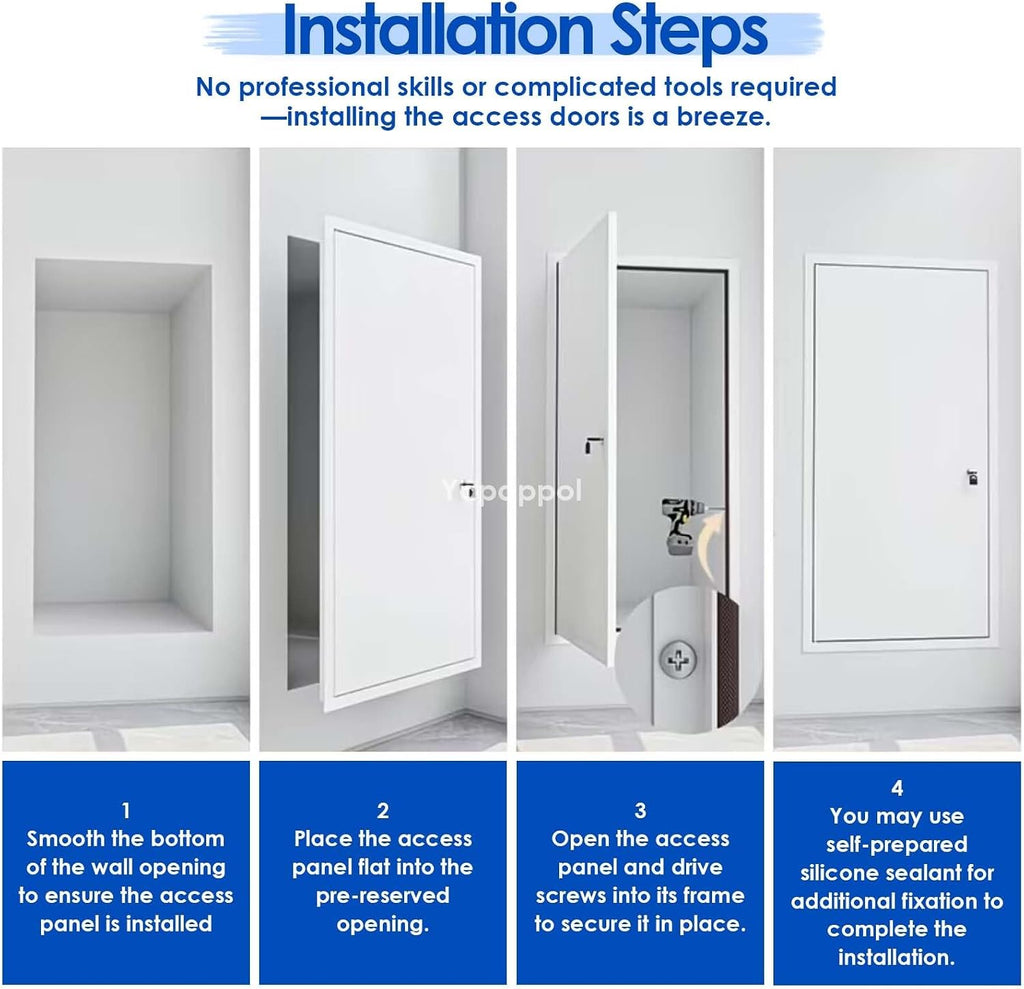 Paintable Access Panel Electrical Plumbing Inspection Door for Wall and Ceiling, Conceals Wires, Meters, Pipes, Aluminum Wall Hatch 36x61cm 61x61cm 81x102cm(36x48in/91x122cm)