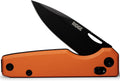 Ridge Everyday Folder Knife - Premium EDC Pocket Knife, Sandvik 14C28N Steel Drop Point Blade with Black DLC Finish, Ceramic Bearings, Deep Carry Clip & Multipurpose Design (Basecamp Orange)