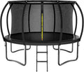 Kiivakii Trampoline 8FT 10FT 12FT 14FT 16FT, Outdoor Trampolines for Kids and Adults, Recreational Trampoline with Enclosure Net & Ladder, Round Trampolines ASTM Approved