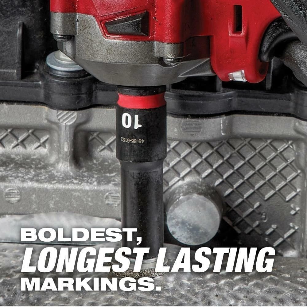 14PC 49-66-7014 for Milwaukee 1/2' Drive Metric Deep 6 Point Impact Socket Set with Impact resistant case