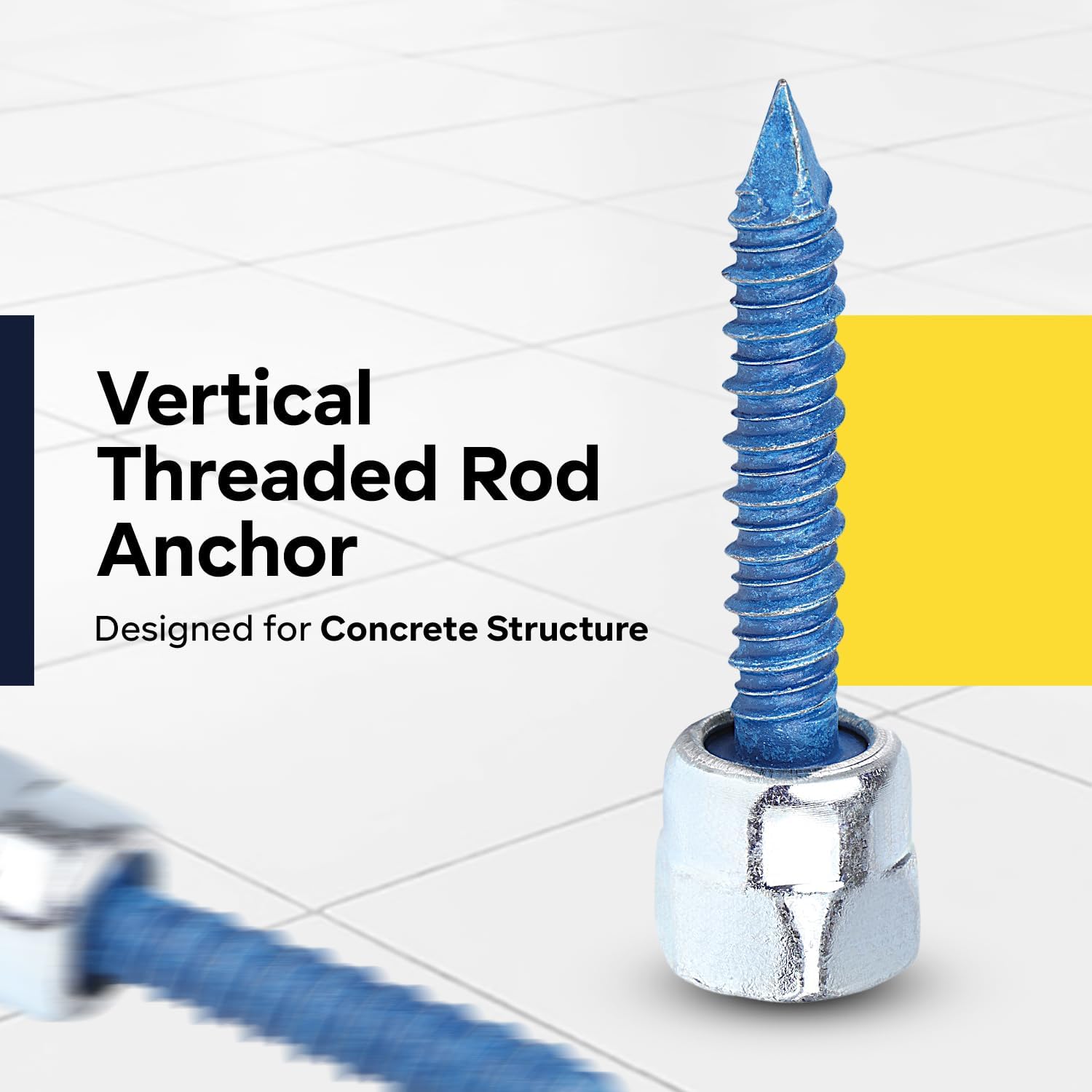 Everflow Sammys 8059957-100 CST 20 3/8 Inch Screw Vertically Threaded Rod Anchor Designed for Concrete Structure, Steel, Zinc Finish, Corrosion Resistance, 5/16 x 1-3/4 Inch Screw Length (pack of 100)