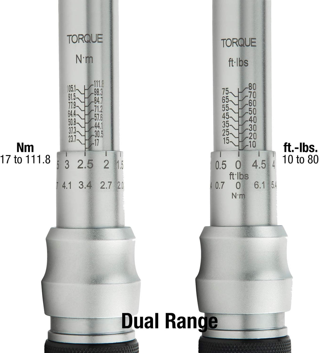 Sunex 31080 3/8' Drive 10-80 Ft-lb 48T Torque Wrench