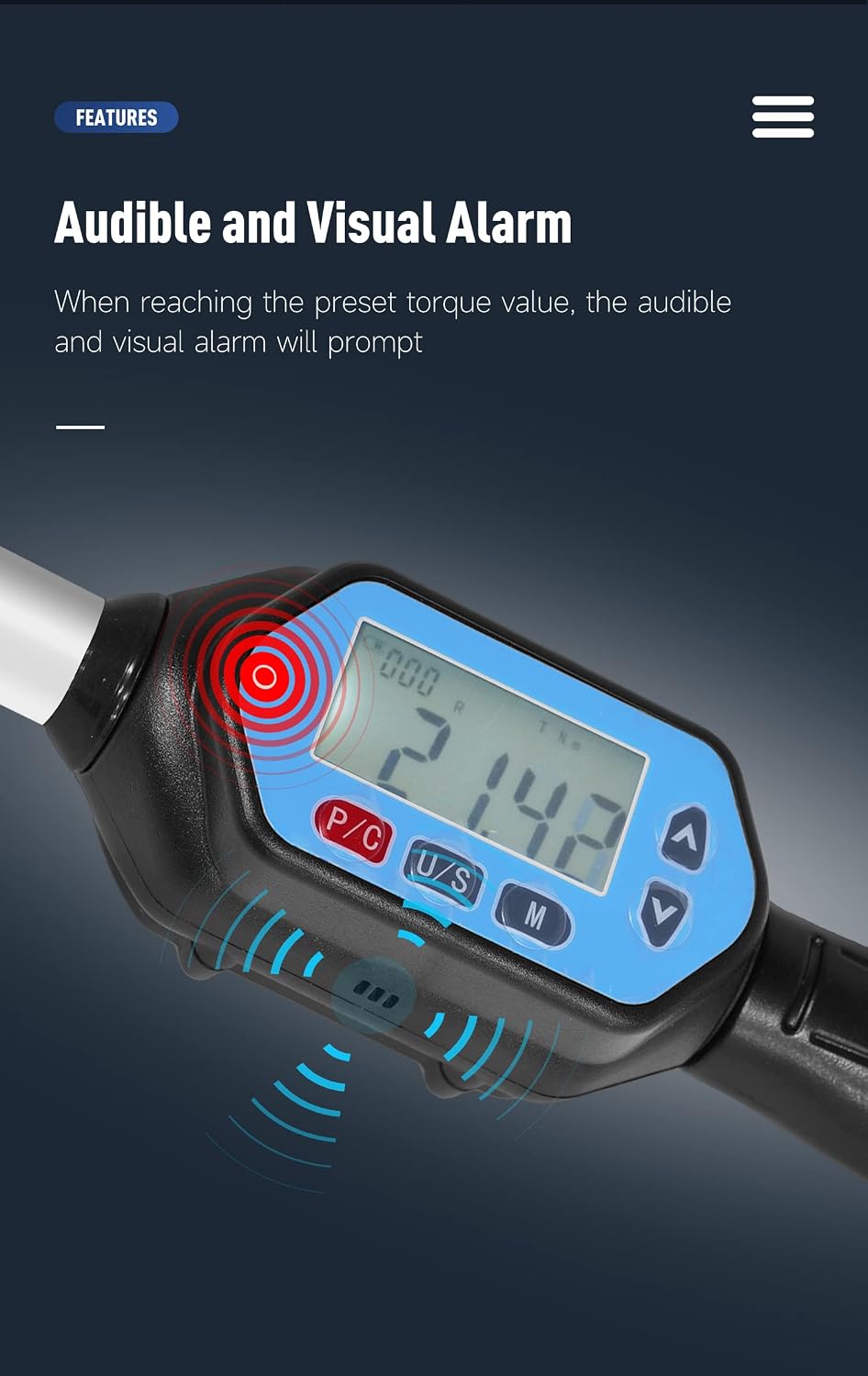 Digital Torque Wrench for tightening and removing ER32 Nut, Electronic Torque Wrench