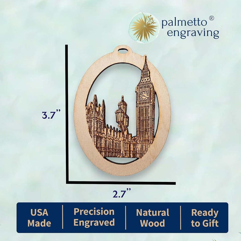 10PK Personalized 10PK Big Ben Ornaments, Travel Themed Christmas Decorations, London Souvenirs, England Keepsakes for World Travelers
