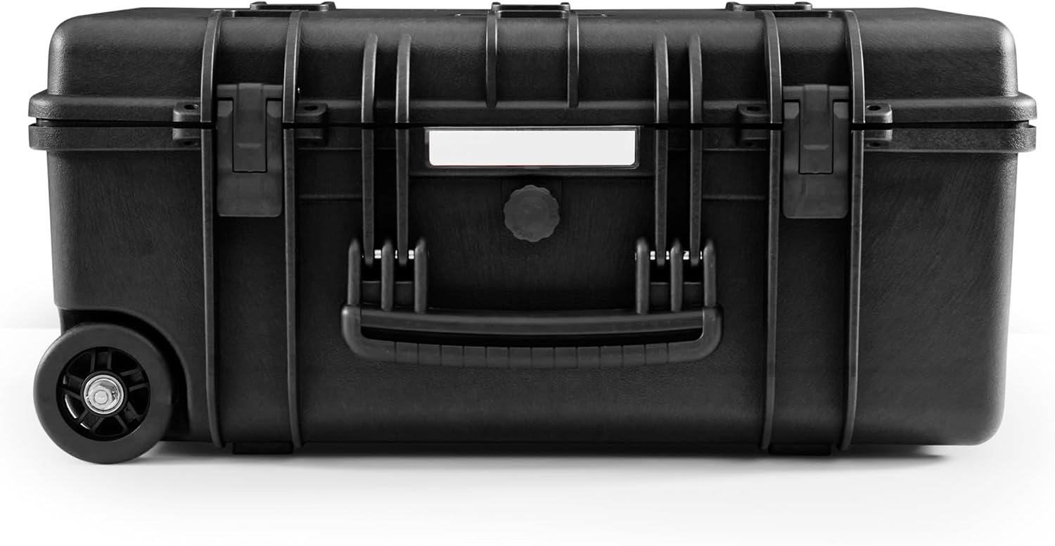 TSA Approved Wheeled Waterproof Case with Customizable Foam - Premium Camera Case with Wheels, IP67 Rated Mobile Case for Laptops, Drones, and Camera Gear, for Safe Transport 20.6 x 10.8 x 7.3 Inc