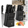 NANFANG BROTHERS 15-Piece Damascus Kitchen Knife Set, 67-Layer VG10 Japanese Steel, Professional Chef & Steak Knife Set with Compact Block, Triple-Riveted Handles (Hand-Wash Only)