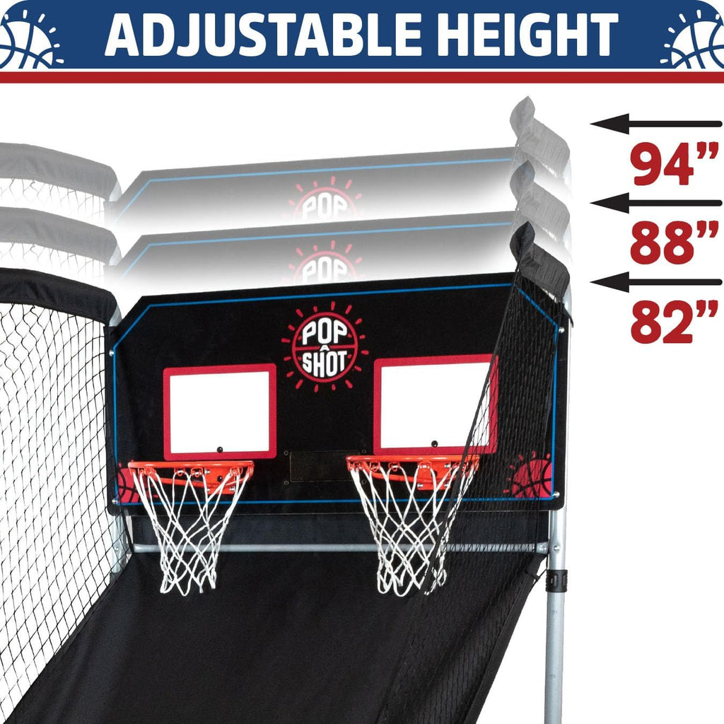 Pop-A-Shot - Home Dual Shot | Arcade Basketball Game for Home | Sensor Scoring Hoop, 16 Game Modes, 7 Balls | Foldable for Easy Storage | Fun for All Players
