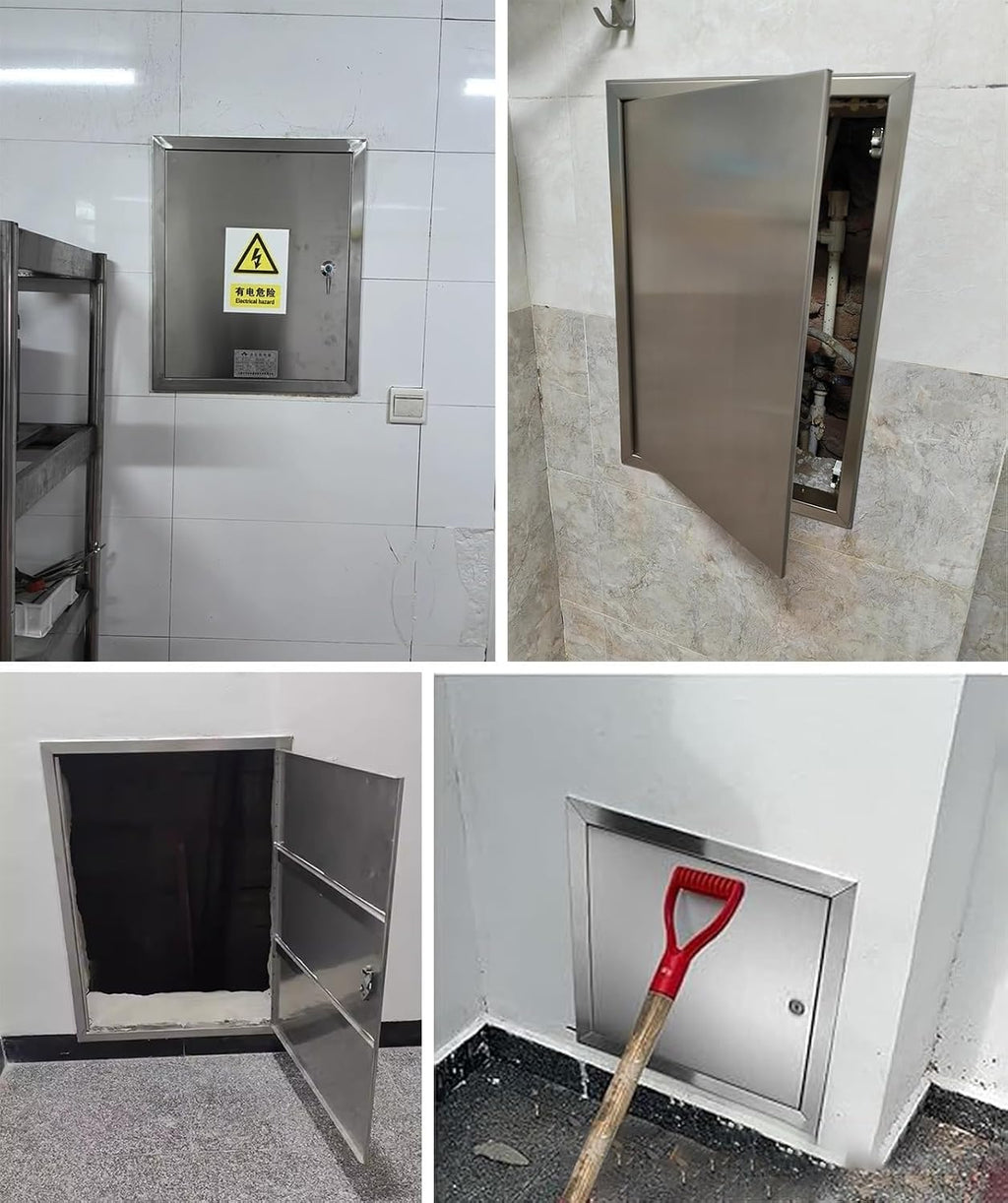 Galvanized Steel Roof Hatch Maintenance Hatch Cover Theft Door Loft Access Egress Window Manhole Covers,Stainless Steel Access Panel, Electrical and Plumbing Service Shaft Door, Wall Inspect