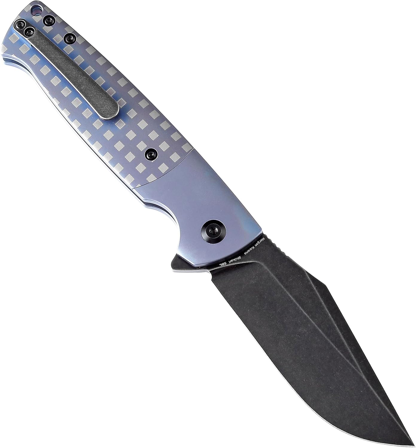 KANSEPT Shikari SBL Pocket Folding Knife, 3.35'' Black Stonewashed