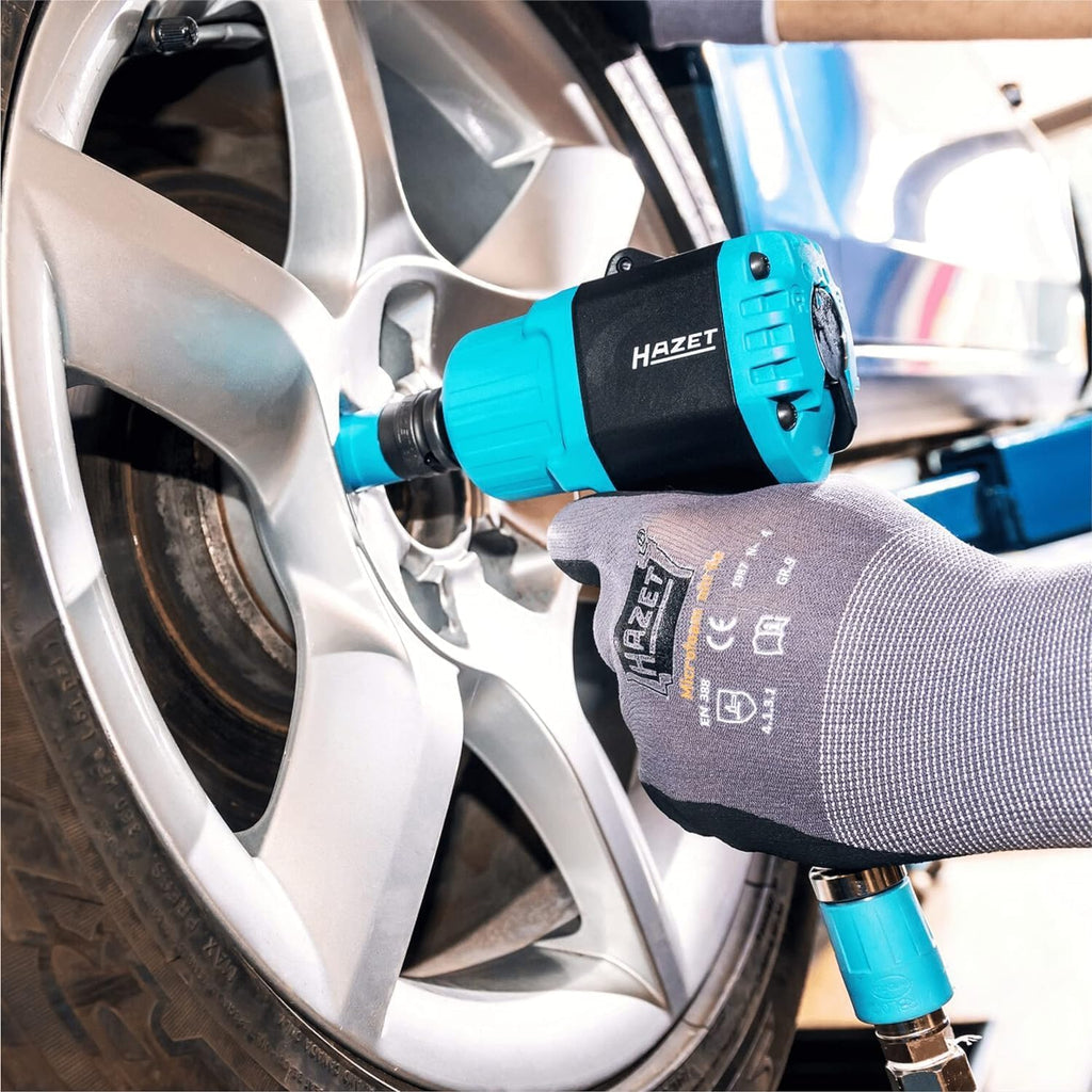 HAZET Impact Wrench 9012TT I Max. Loosening Torque1622ft-Lbs/T 2200 Nm, Square Drive 12.5 Mm (1/2 Inch) I High-Performance Double-Hammer Impact Wrench- Compact and Lightweight
