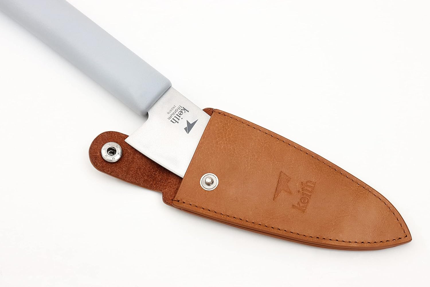 Keith Titanium Ti8741 Ultralight Silver-Titanium-Porcelain Tribrid Portable Outdoor Kitchen Knife
