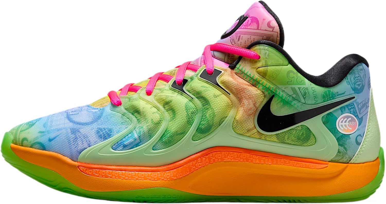 KD17 Basketball Shoes (HF1811-700, Barely Volt/Hyper Pink/Total Orange/Baltic Blue) Size 10