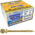 Jake Sales #8 x 2 Gold Star Wood Screw Torx Drive Flat Head (Full Box - 3500 Screw Count) - Multipurpose Wood Screws