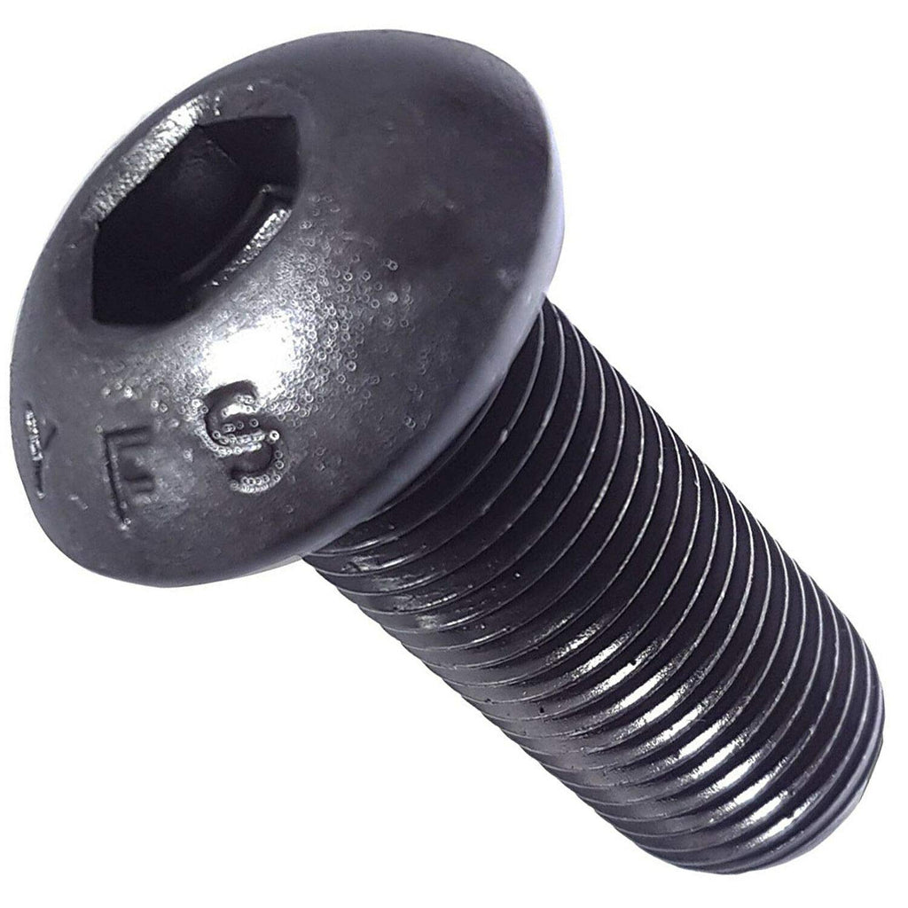 3/8-16 x 2' - Button Head Socket Cap Screws Black Oxide Alloy Steel Qty 50 Socket Head Screws B2B