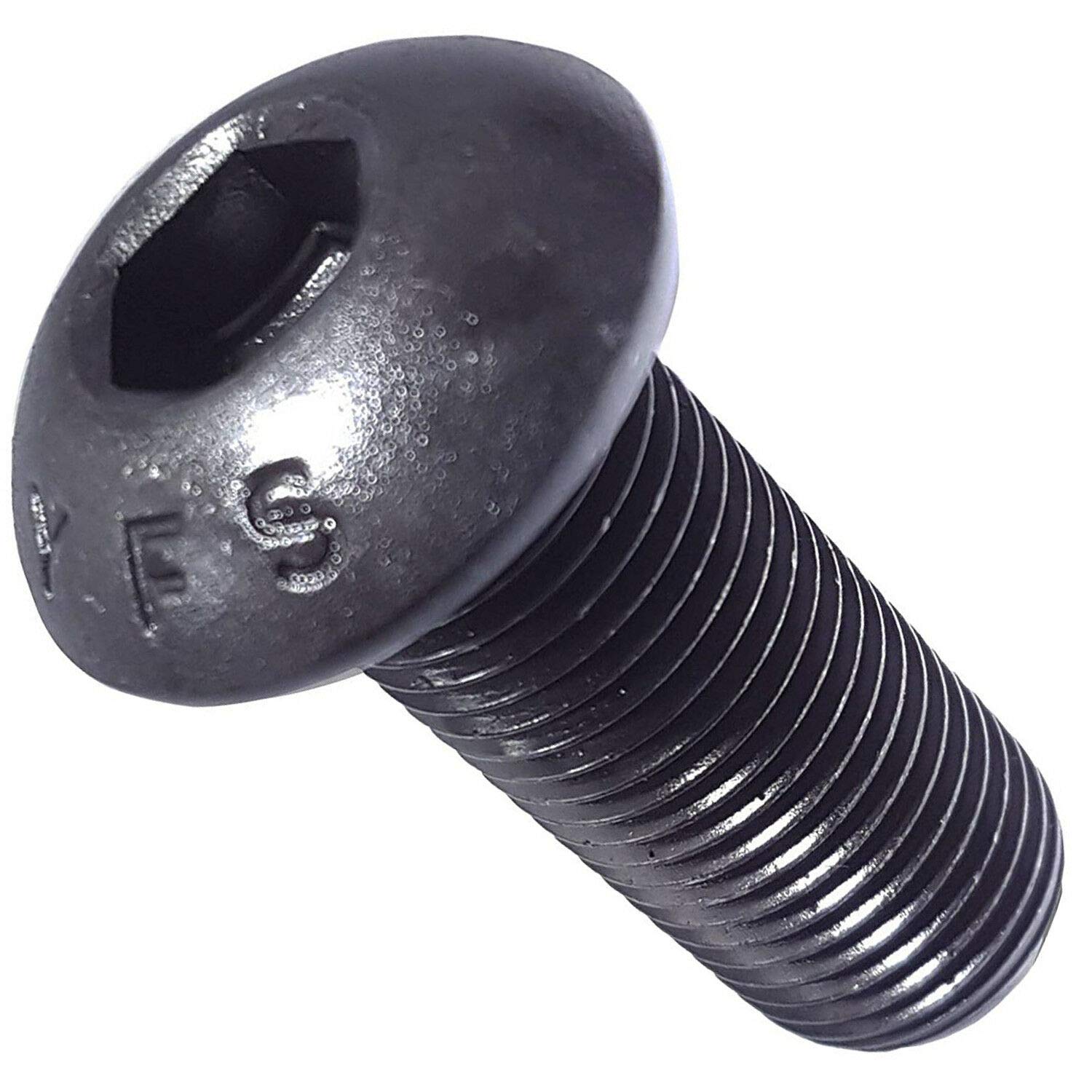 3/8-16 x 2' - Button Head Socket Cap Screws Black Oxide Alloy Steel Qty 50 Socket Head Screws B2B