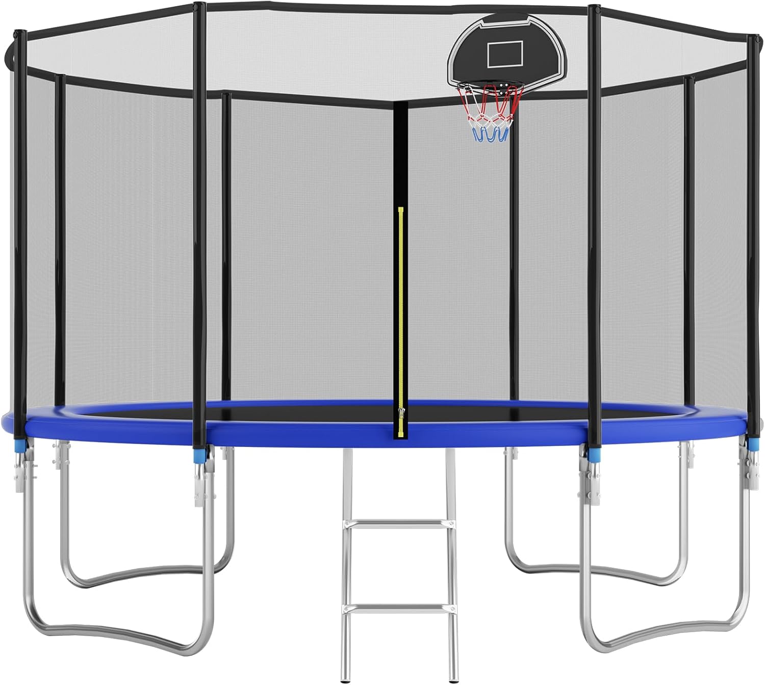 Tranpoline Outdoor 10FT 12FT 14FT 16FT Tranpoline for Kids & Adults,Recreational Tranpoline with Basketball Hoop,Safety Enclosure Net & Ladder