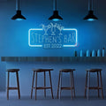 Personalized Neon Bar Sign – Custom Light Up Sign for Home Bar, Lounge, or Man Cave Decor (Engraving Rectangle)