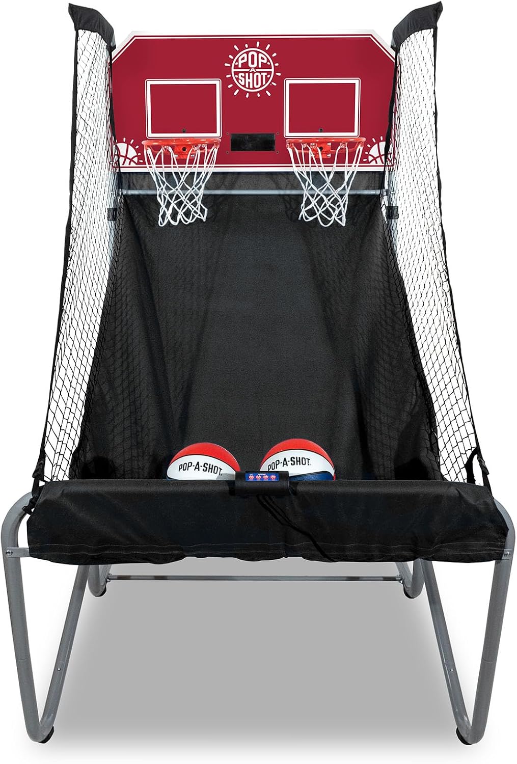 Pop-A-Shot - Home Dual Shot | Arcade Basketball Game for Home | Sensor Scoring Hoop, 16 Game Modes, 7 Balls | Foldable for Easy Storage | Fun for All Players