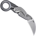 CRKT Provoke Folding Knife with Kinematic: Morphing Karambit, D2 Steel Plain Edge Blade, Gray Aluminum Handle, Pocket Clip, 4040G