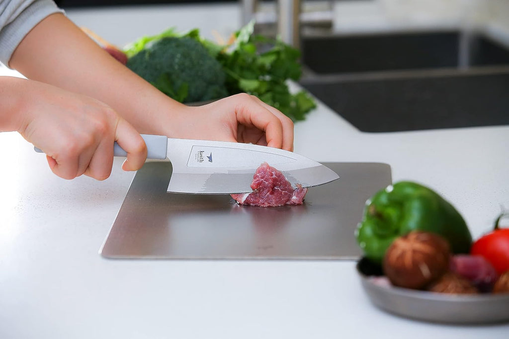 Keith Titanium Ti8742 Ultralight Silver-Titanium-Porcelain Tribrid Kitchen Meat Knife