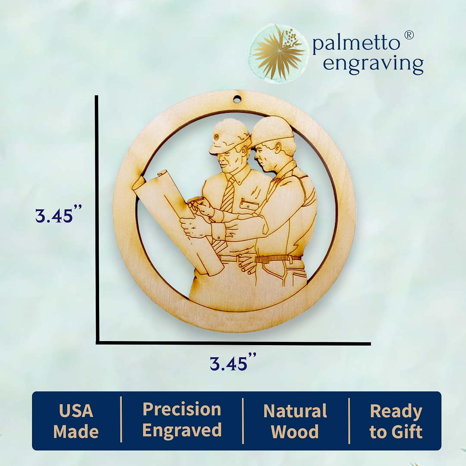 10PK Personalized Architect Ornaments for Christmas Tree, Gifts for Architects, Mechanical Engineers, Civil Engineering Gifts, Employee Christmas Ornaments