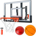 Efficraft Mini Basketball Hoop, Adjustable Indoor Wall Mount, Silent Ball | 7 Level Adjustable Height, Quiet&Bounce Dual Ball Set, Shatter Resistant pc Backboard, Spring Metal Rim, Metal Bracket