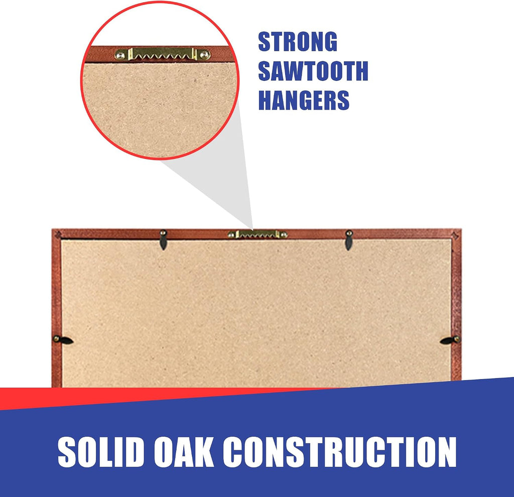 Super Tough Cherry Medal and Flag Display Case for American Veteran Burial | Holds 3ft x 5ft Flags | 20' W x 23' L | Display Box for Hanging Medals & Memorabilia to Show Honor