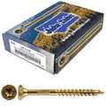 8 x 1-3/4' Gold Star Wood Screw Torx/Star Drive Flat Head CASE of 9-5 Pound Boxes 7,740 Screws