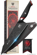 Dalstrong Game of Thrones House Targaryen 8' Chef Knife — German X50CRMOV15 Steel, TiN-Coated, G-10 Handle — Officially Licensed — For GoT Fans, Collectors & Real Kitchen Use