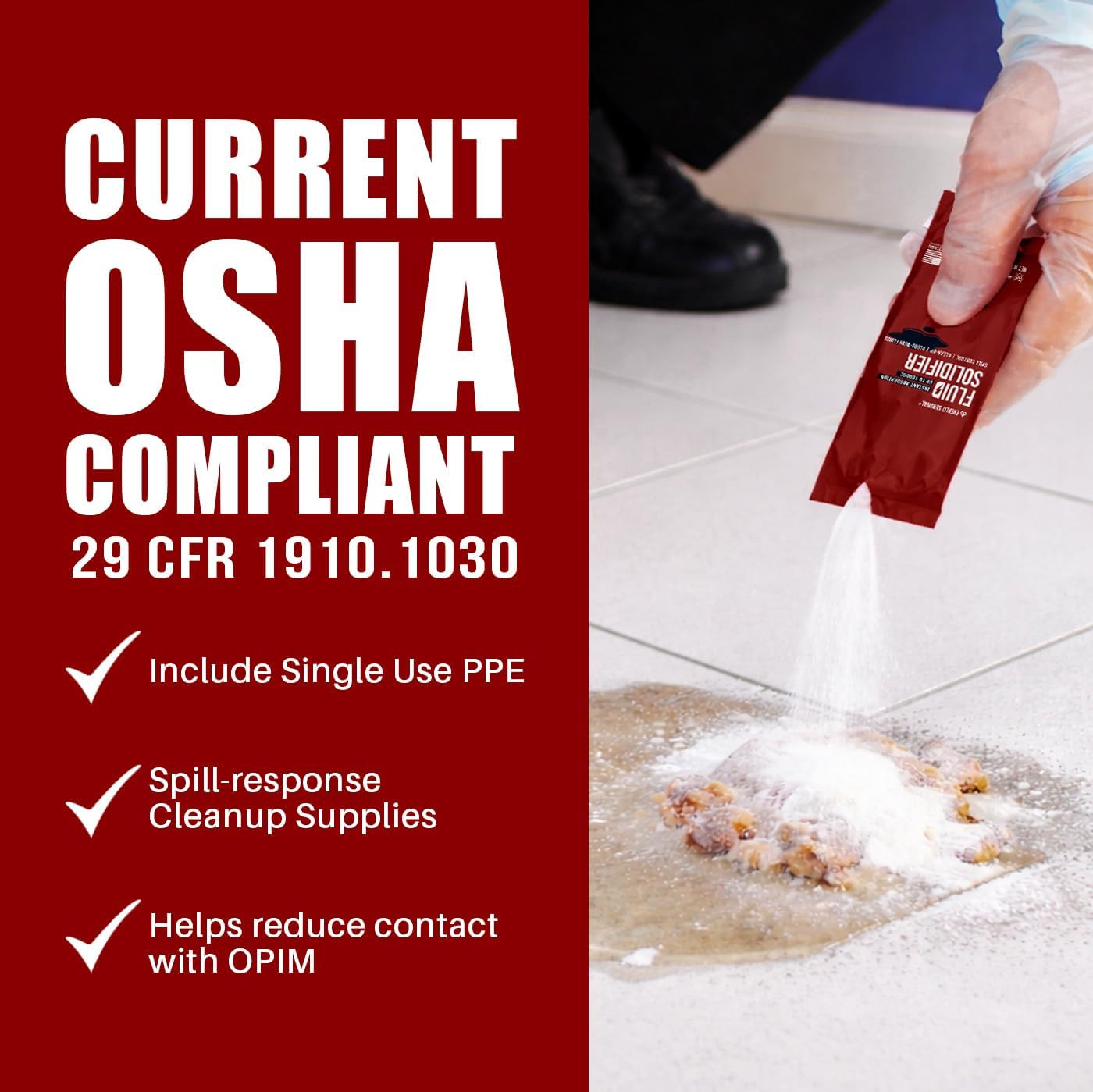 EVERLIT CARE Bodily Fluid Cleanup OSHA Compliant Bloodborne Pathogens Spill Kit Body Protection PPE from Exposure to Blood Vomit and Other potentially infectious Materials (10 Packs)