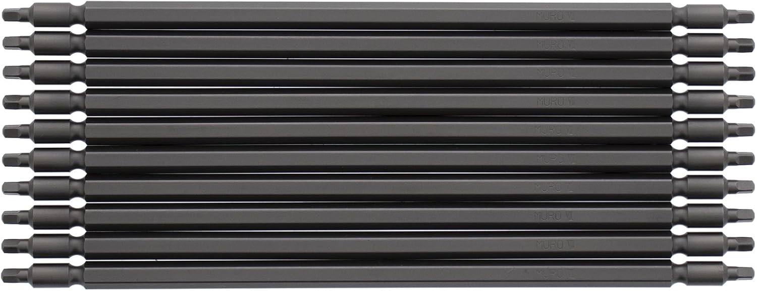 MURO North America Speed Driver Auto Feed Screw Gun Driver Coil System Gray Epoxy Shield Guard #8 x 2' Square Flathead Exterior Screws & 10 Square Driver Bits