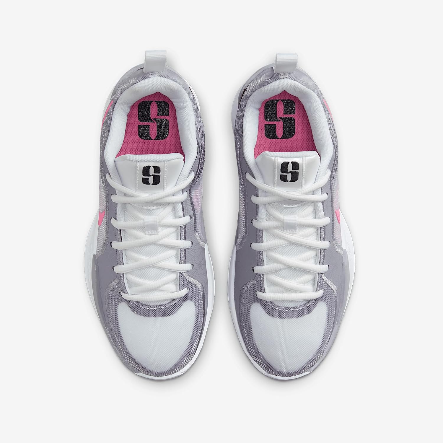 Sabrina 2 'Court Vision Big Kids' Basketball Shoes (FQ7376-101, White/Cement Grey/Black/Pinksicle) Size 7