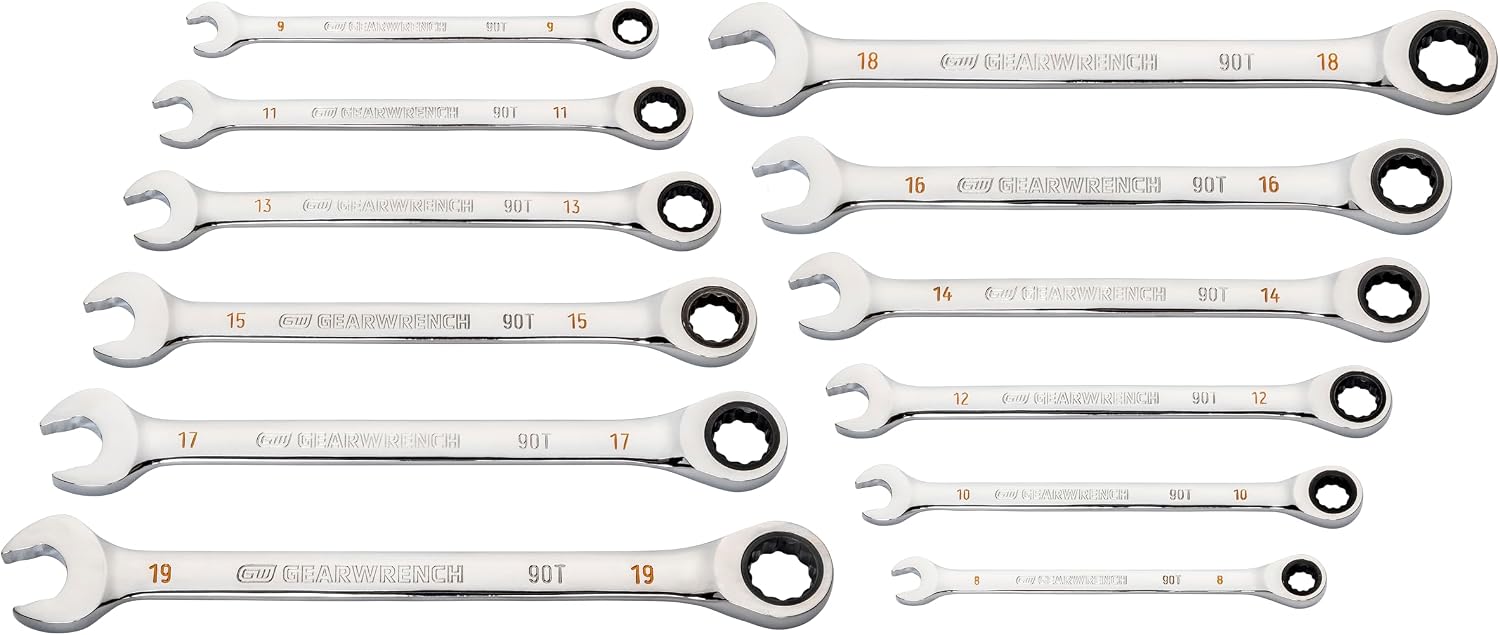 GEARWRENCH - Set Wr Rat Comb 12Pt 90T 12Pc Mm (86927)