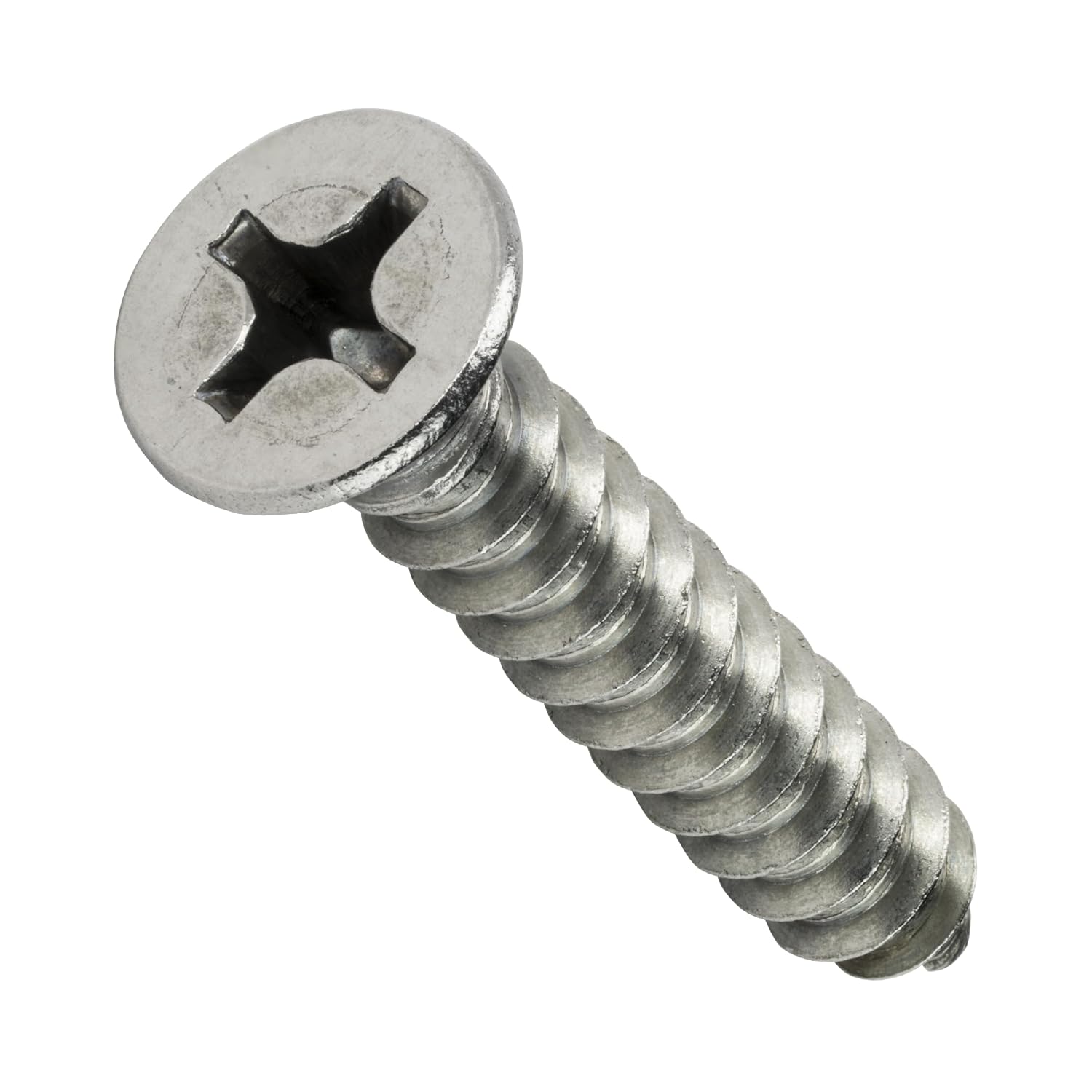 No.8 Flat Head Self Tapping Sheet Metal Screws Stainless Steel 500Pcs 2' Screws Set Fasteners