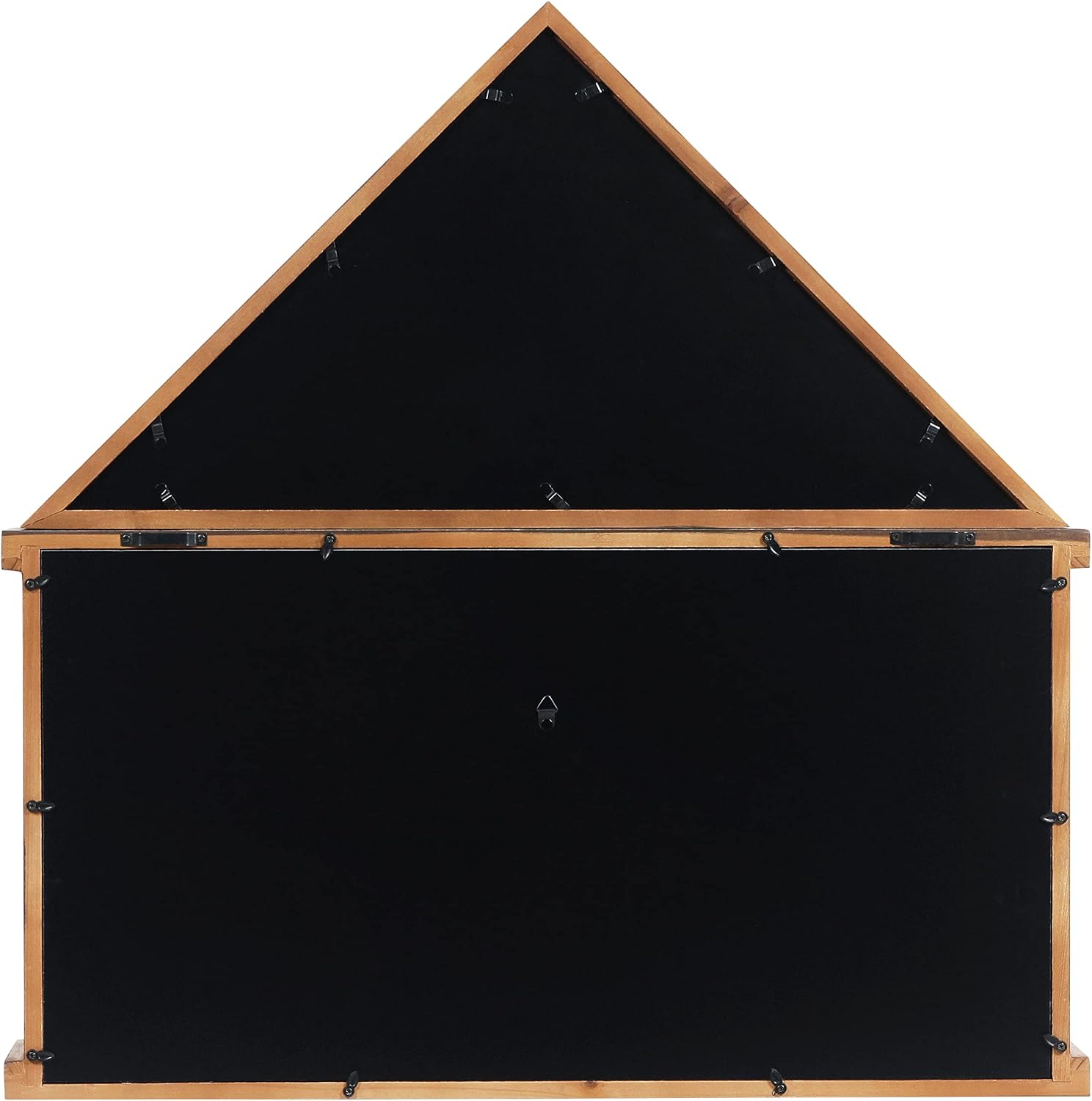 HBCY Creations Flag Display Case with Certificate Holder for 5' x 9.5' American Veteran Burial Flag, Solid Wood with Glass Front with Wall Mount or Standing Display, Weathered Wood