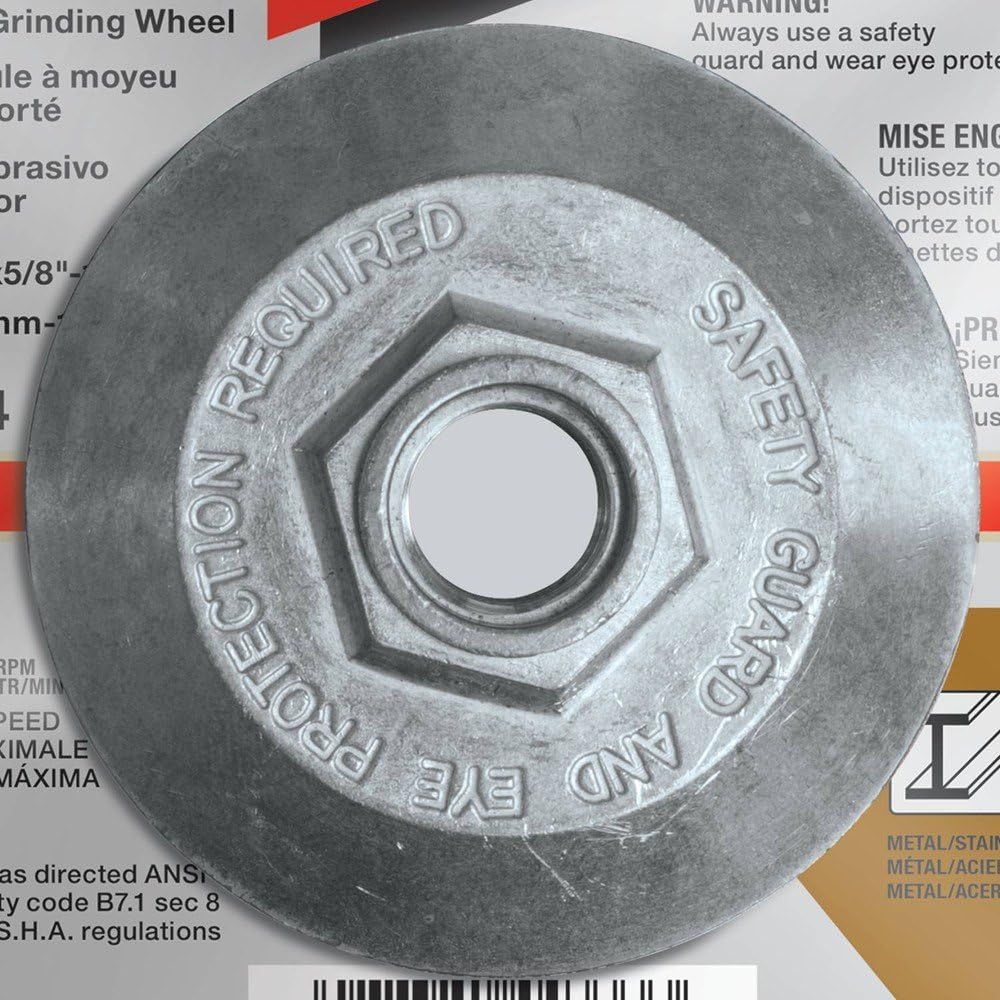 Makita A-95990-25 5' x 1/4' x 5/8-11' Hubbed INOX Grinding Wheel, 36 Grit, 25/pk
