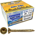 Jake Sales #8 x 1-1/2' Gold Star Wood Screw Torx/Star Drive Flat Head (Full Box - 6500 Screw Count) - Multipurpose Torx/Star Drive Wood Screws