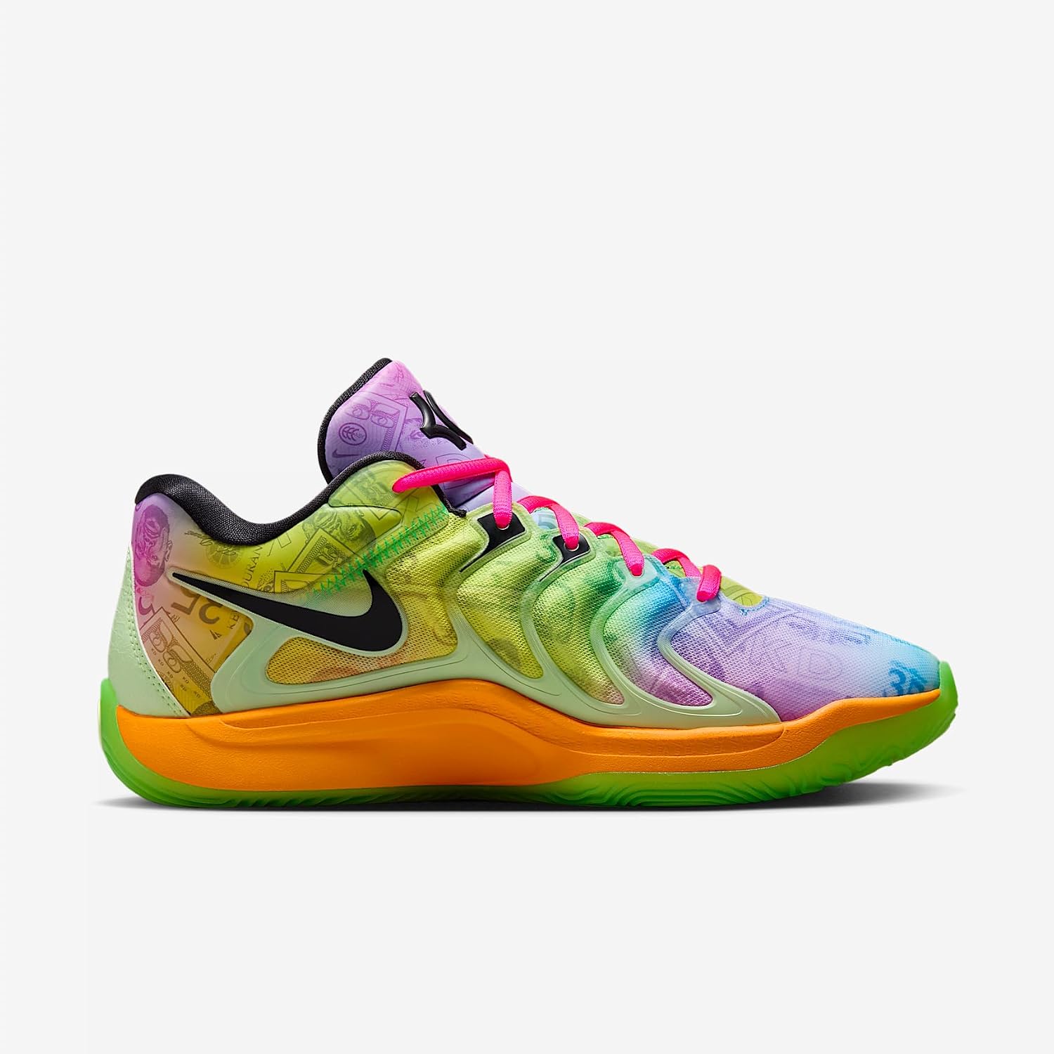KD17 Basketball Shoes (HF1811-700, Barely Volt/Hyper Pink/Total Orange/Baltic Blue) Size 11